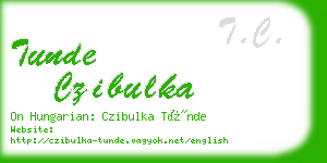 tunde czibulka business card